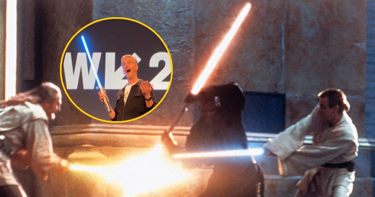 Miecz świetlny zaprezentowany przez koncern Disneya do złudzenia przypomina broń rycerzy Jedi znaną z filmowej sagi /East News