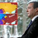 Miedwiediew pokazał mapę "nowej" Ukrainy. Przy rozbiorze uwzględnił Polskę