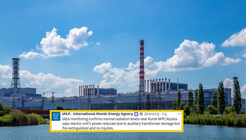 Międzynarodowa Agencja Energii Atomowej potwierdziła w niedzielę normalny poziom promieniowania w pobliżu Kurskiej Elektrowni Atomowej w Rosji. Wcześniej ukraiński dron spowodował w siłowni krótkotrwały pożar (zdjęcie poglądowe) /Shutterstock