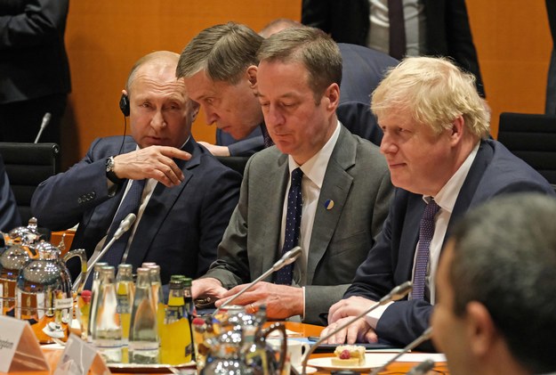 Międzynarodowa konferencja z udziałem m.in. Władimira Putina i Borisa Johnsona - styczeń 2020 r. /SEAN GALLUP / POOL /PAP/EPA