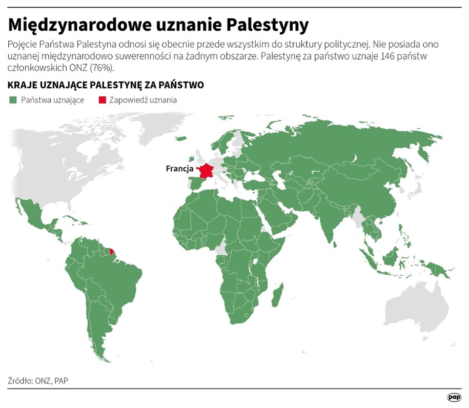 Międzynarodowe uznanie Palestyny /Maciej Zieliński
