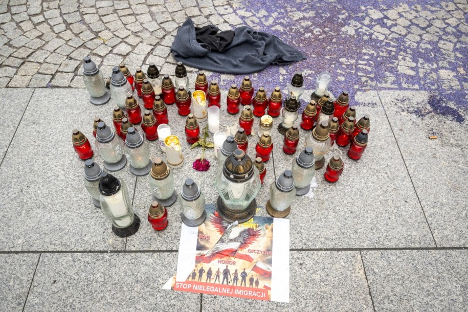 Miejsce bójki dwóch grup mężczyzn na terenie miejscowości Nowe /Tytys Żmijewski /PAP