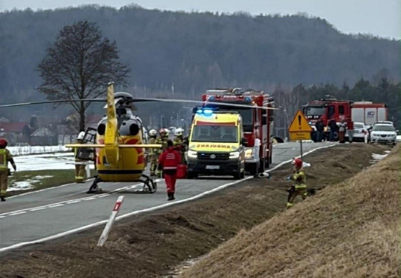 Miejsce, gdzie spadł paralotniarz /Fot. bilgorajska.pl /