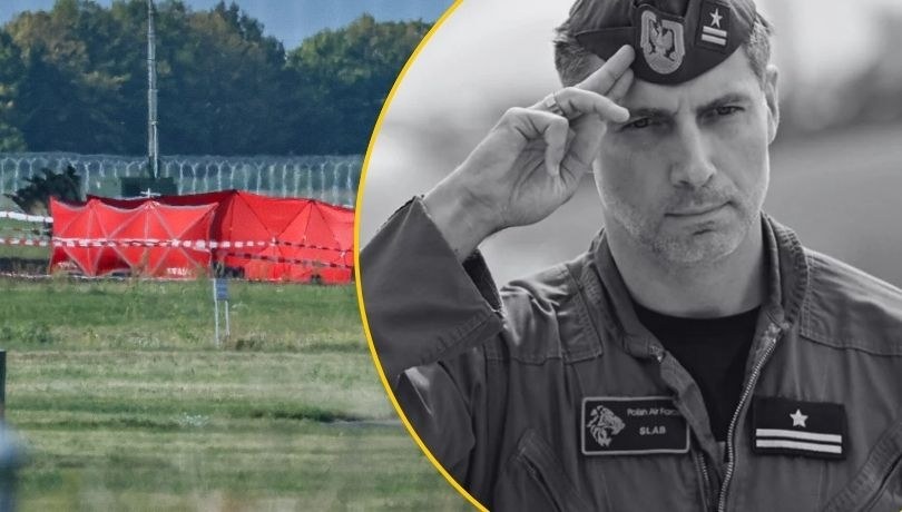 Miejsce katastrofy F-16 na terenie 42. Bazy Lotnictwa Szkolnego w Radomiu, Maciej "Slab" Krakowian, który zginął w katastrofie /PAP/Piotr Polak/Paweł Supernak /PAP