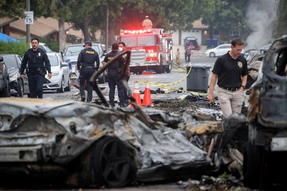 Miejsce katastrofy samolotu w San Diego /Sandy Huffaker /East News/AFP