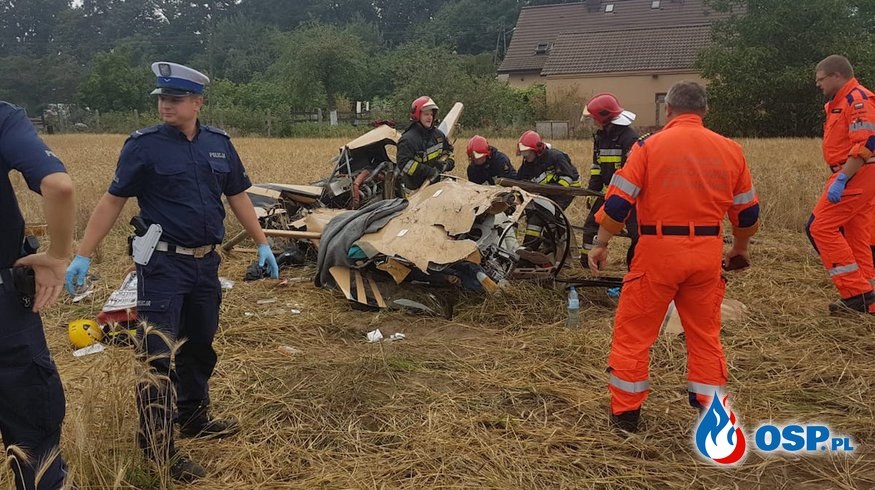 Miejsce katastrofy śmigłowca /foto. osp.pl /