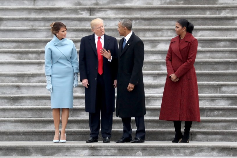 Miejsce Obamów w Białym Domu zajął Donald Trump z żoną Melanią /Pool /Getty Images