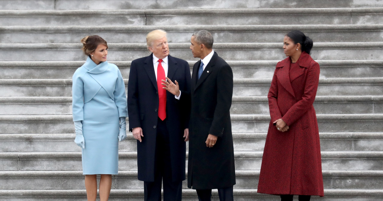 Miejsce Obamów w Białym Domu zajął Donald Trump z żoną Melanią /Pool /Getty Images