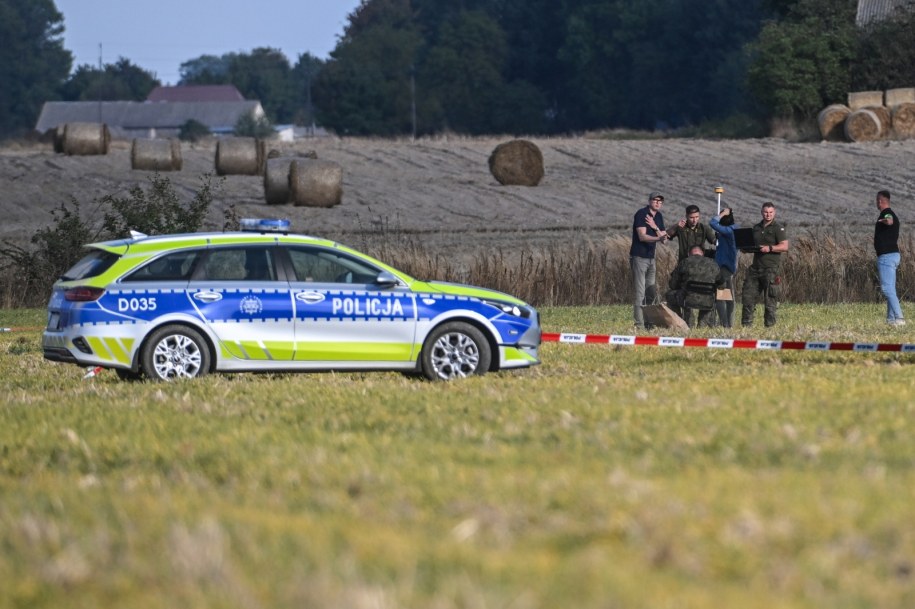 Miejsce odnalezienie jednego z dronów /PAP/Wojtek Jargiło /PAP/EPA