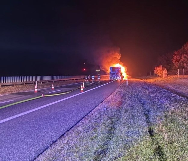 Miejsce pożaru /KPP Tczew /Policja