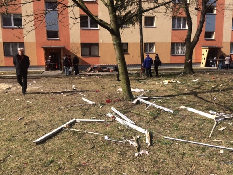 Miejsce tragicznego wybuchu w Łodzi /Agnieszka Wyderka /RMF FM