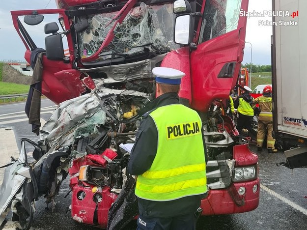 Miejsce tragicznego wypadku na A1 /Policja Śląska /Policja