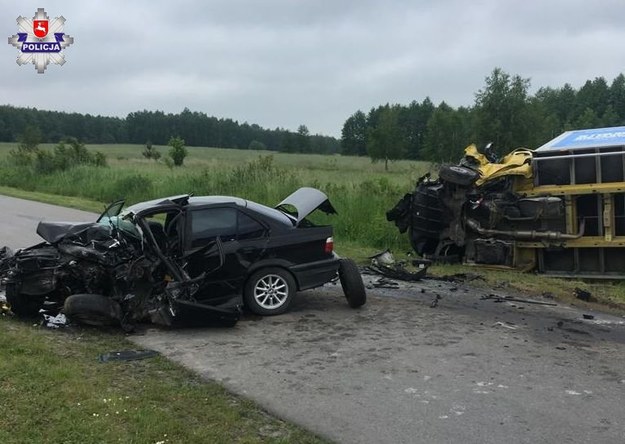 Miejsce tragicznego wypadku w Siedliszczu /lubelska.policja.gov.pl /Policja