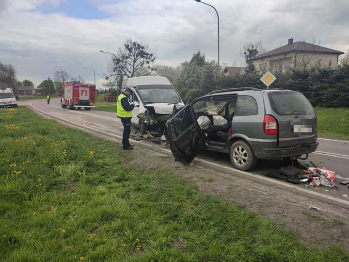 Miejsce tragicznego wypadku w Starej Wsi /KPP Łęczna /