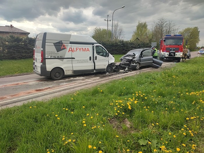 Miejsce tragicznego wypadku w Starej Wsi /KPP Łęczna /