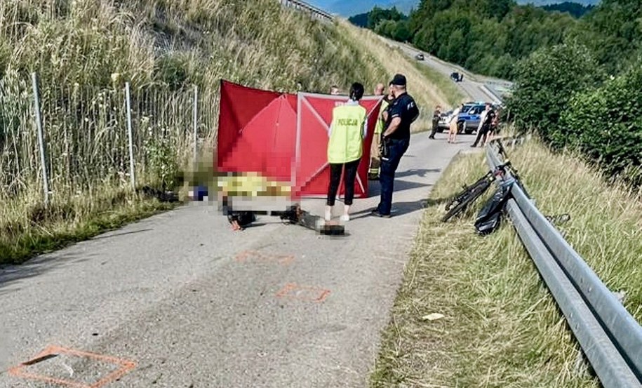 Miejsce tragicznego wypadku /Śląska policja /