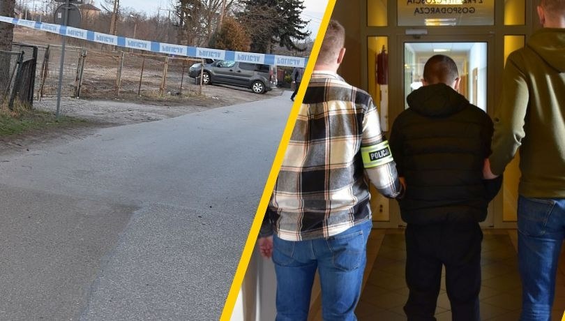 Miejsce, w którym doszło do bójki i jeden z zatrzymanych / KPP Jarosław /