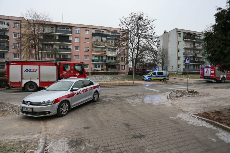 Miejsce wybuchu przy ul. Wróblewskiego w Gorzowie Wielkopolskim /Lech Muszyński /PAP