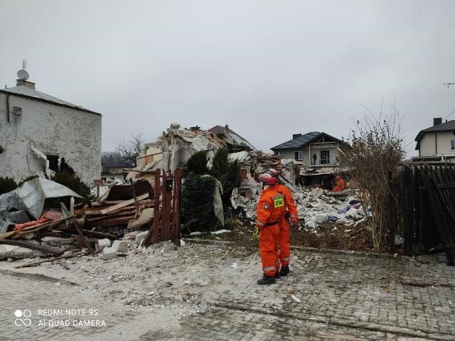 Miejsce wybuchu /KW PSP w Lublinie /Państwowa Straż Pożarna