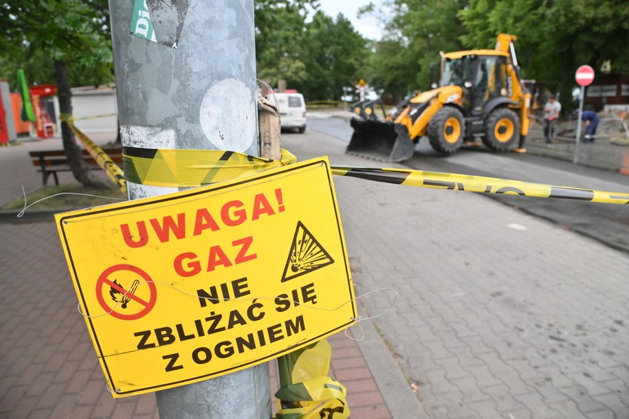 Miejsce wycieku gazu na terenie terminala promowego w Gdańsku /	Andrzej Jackowski /PAP