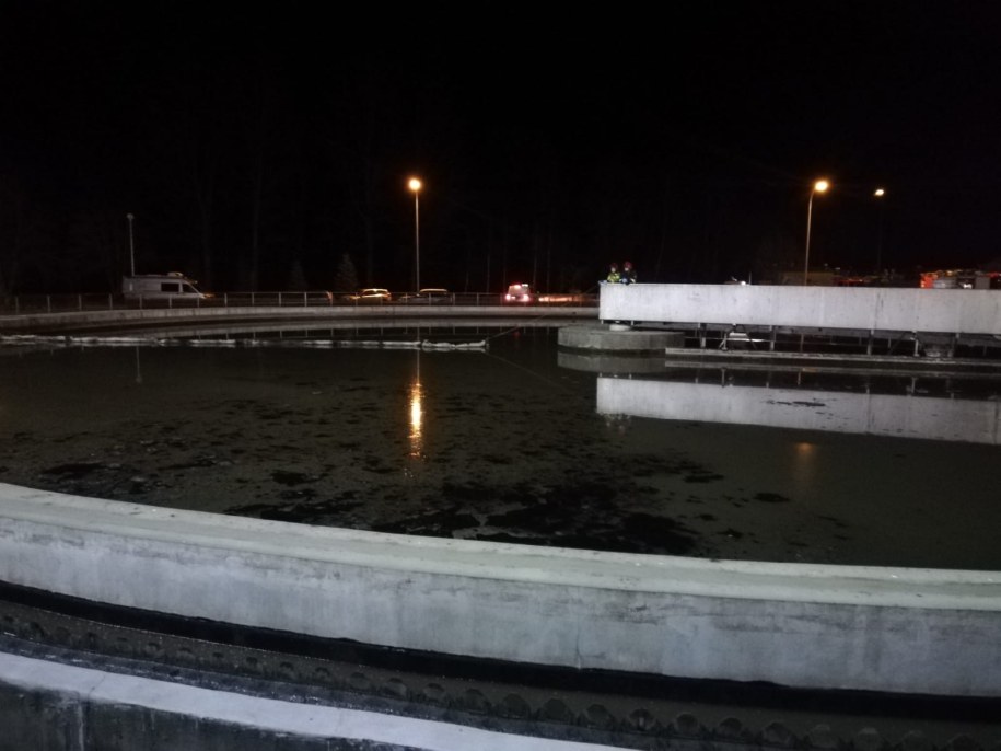 Miejsce wycieku substancji /PSP Olsztyn /