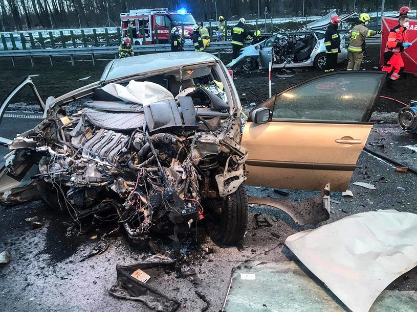 Miejsce wypadku / Fot: 112 Polkowice / Facebook /Informacja prasowa