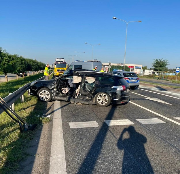 Miejsce wypadku / fot. Komenda Powiatowa Policji w Gnieźnie /