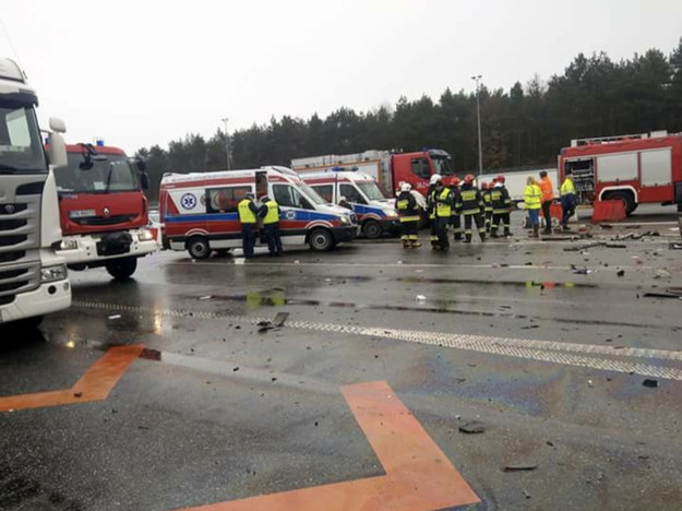 Miejsce wypadku na autostradzie A2 /Piotr /Gorąca Linia RMF FM