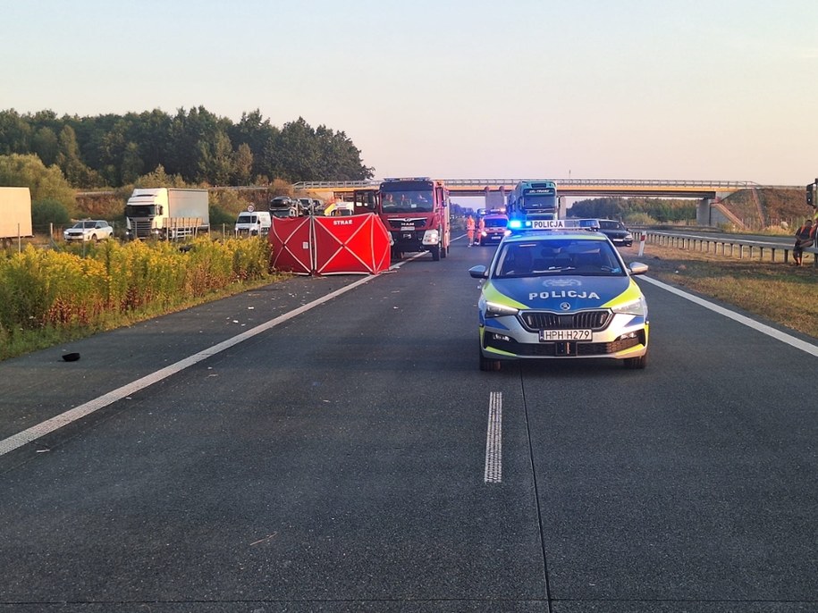 Miejsce wypadku pod Garwolinem. /Mazowiecka Policja /