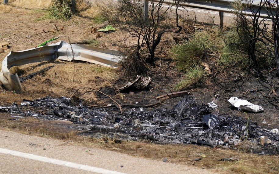 Miejsce wypadku w którym zginęli Diogo Jota i jego brat Andre Silva /CESAR MANSO/AFP /East News