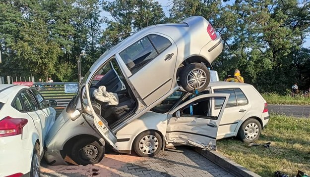 Miejsce wypadku w Zdzieszowicach /KP PSP Krapkowice /Państwowa Straż Pożarna