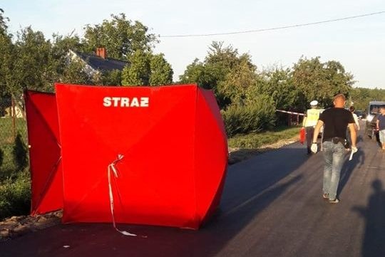 Miejsce wypadku /KPP Łódź-Wschód /