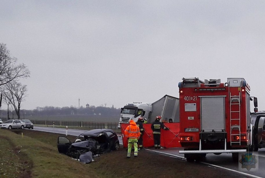 Miejsce wypadku /Opolska Policja /Policja
