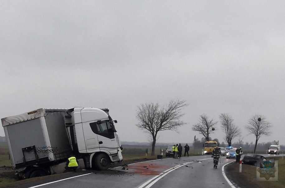 Miejsce wypadku /Opolska Policja /Policja