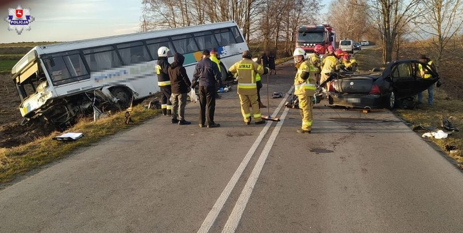 Miejsce wypadku /Lubelska Policja /