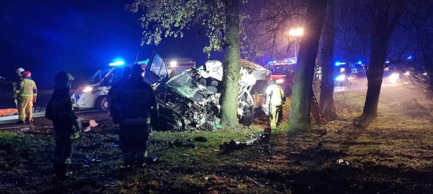 Miejsce wypadku /Komenda Powiatowa Państwowej Straży Pożarnej w Hrubieszowie /Facebook