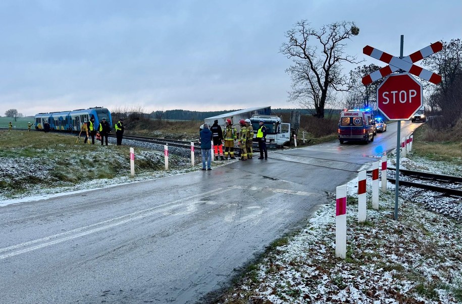 Miejsce wypadku /KPP Piła /Policja