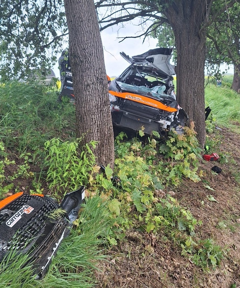 Miejsce wypadku /KW PSP Olsztyn /Państwowa Straż Pożarna