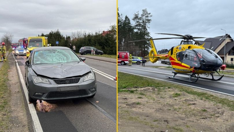 Miejsce wypadku /Policja Bytów /Policja