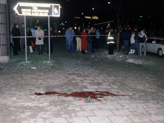 Miejsce zabójstwa Olofa PLamego na zdjęciu archiwalnym /Bjorn Elgstrand/Keystone /PAP/EPA