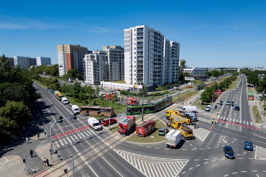 Miejsce zderzenia autokaru i tramwaju /	Jakub Kaczmarczyk