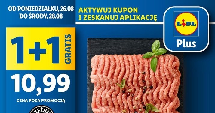 Mięso mielone 1+1 gratis /Lidl /INTERIA.PL