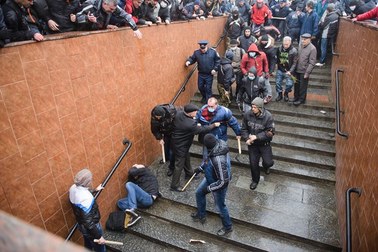 Mieszkańcy Zaporoża atakowali separatystów