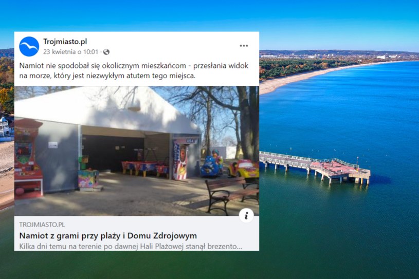 Mieszkanka Gdańska w liście do redakcji portalu Trójmiasto.pl. zwraca uwagę, że „namiot wygląda brzydko i kontrastuje z przepięknym Domem Zdrojowym” /Patryk Kośmider /123RF/PICSEL