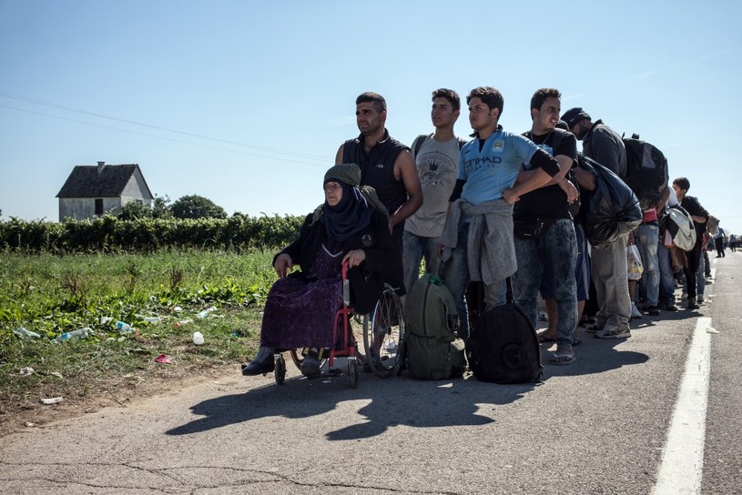 Migranci na granicy Chorwacji /AFP