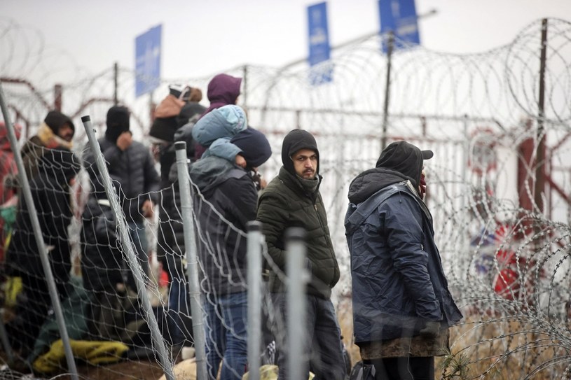 Migranci na granicy z Polski z Białorusią /AFP