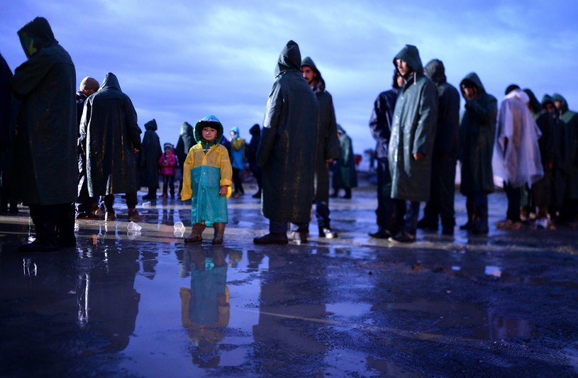 Migranci oczekujący na przekroczenie granicy Grecji z Macedonią /East News