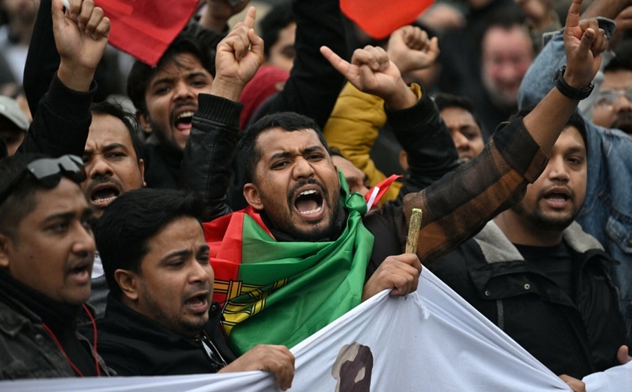 Migranci protestujący w Lizbonie /AA/ABACA/Abaca /East News