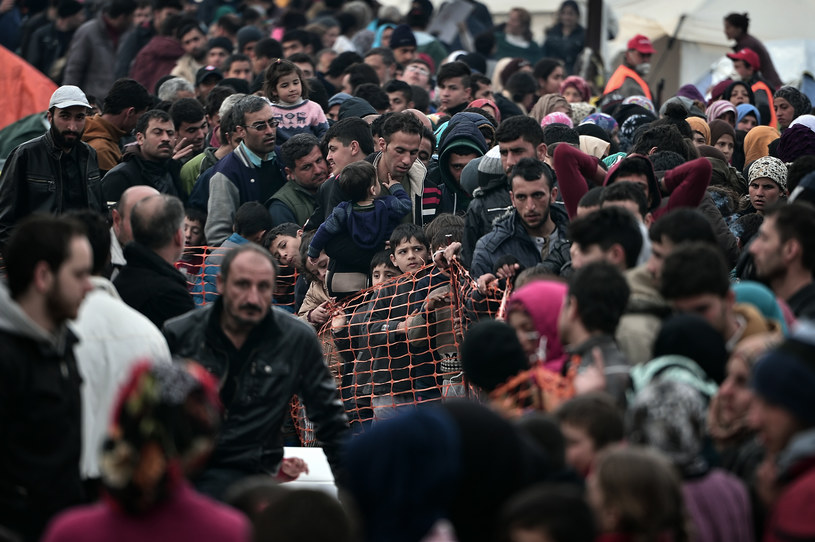 Migranci w Grecji /AFP