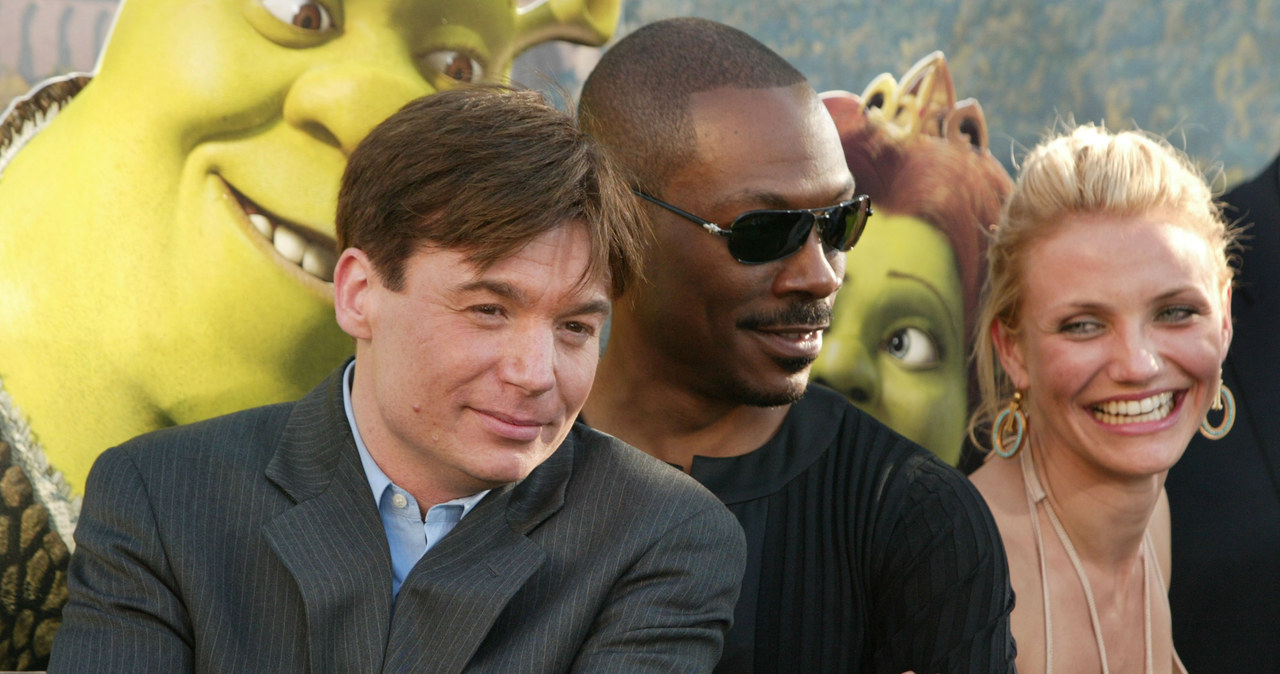 Mike Myers, Eddie Murphy i Cameron Diaz na premierze filmu "Shrek 2" /Chris Polk/FilmMagic /Getty Images